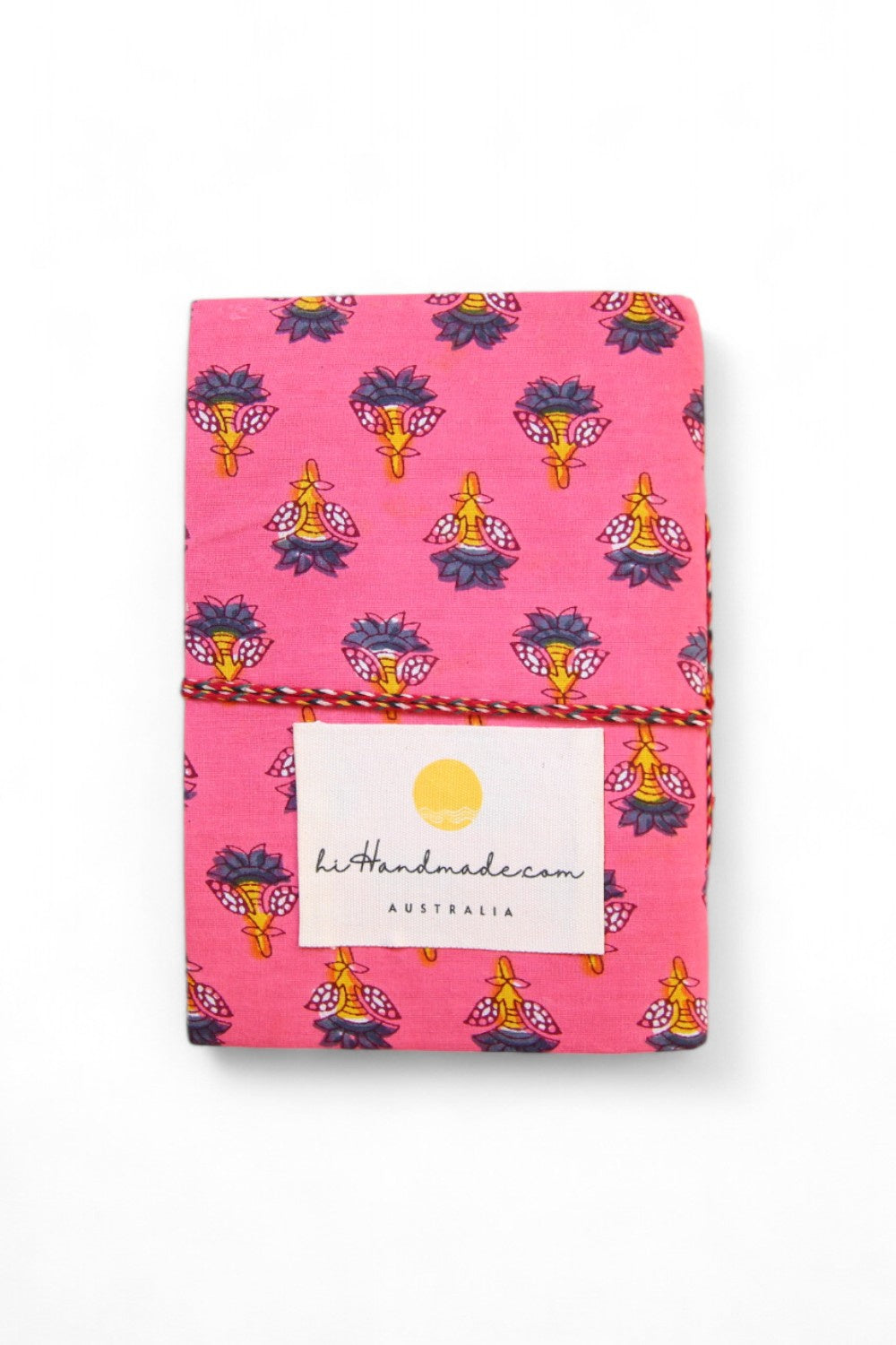 hiHANDMADE PINK PATTERNED HAND JOURNAL