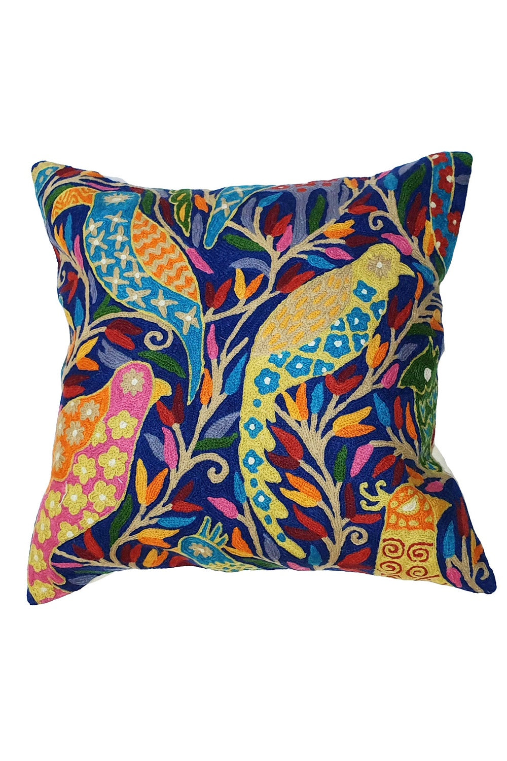 ELIZA PIRO NAVY CHIRPING BIRDS CUSHION 45x45CM