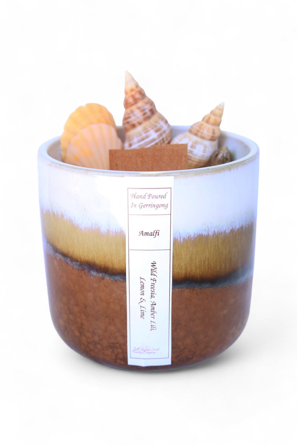 Amalfi Ceramic Shell Candle