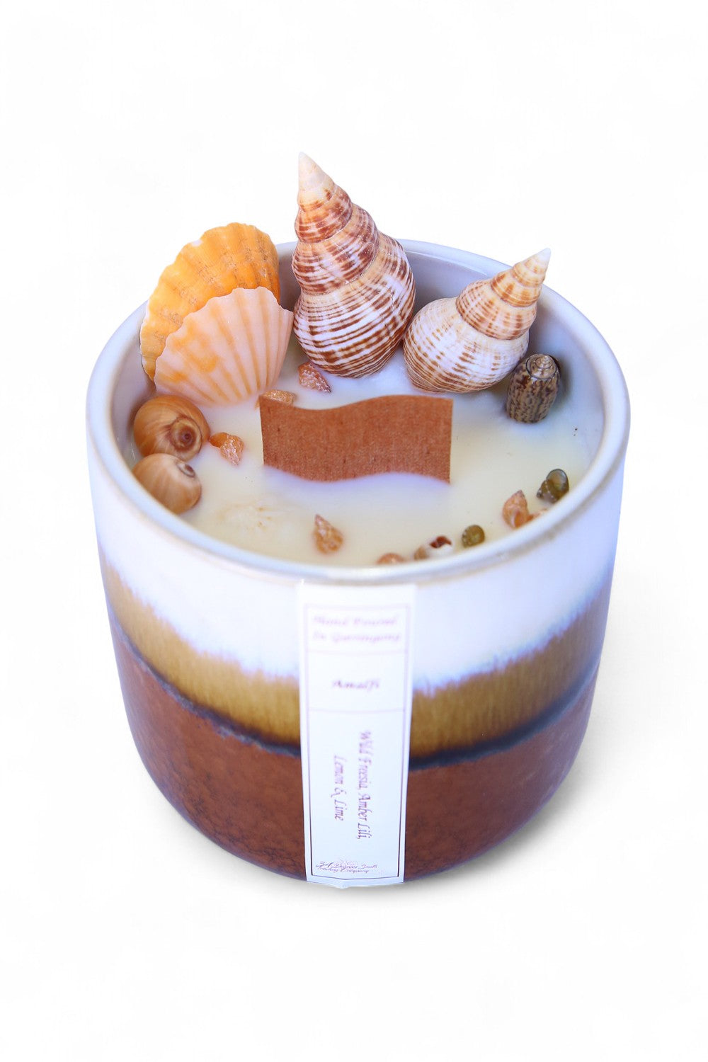 Amalfi Ceramic Shell Candle