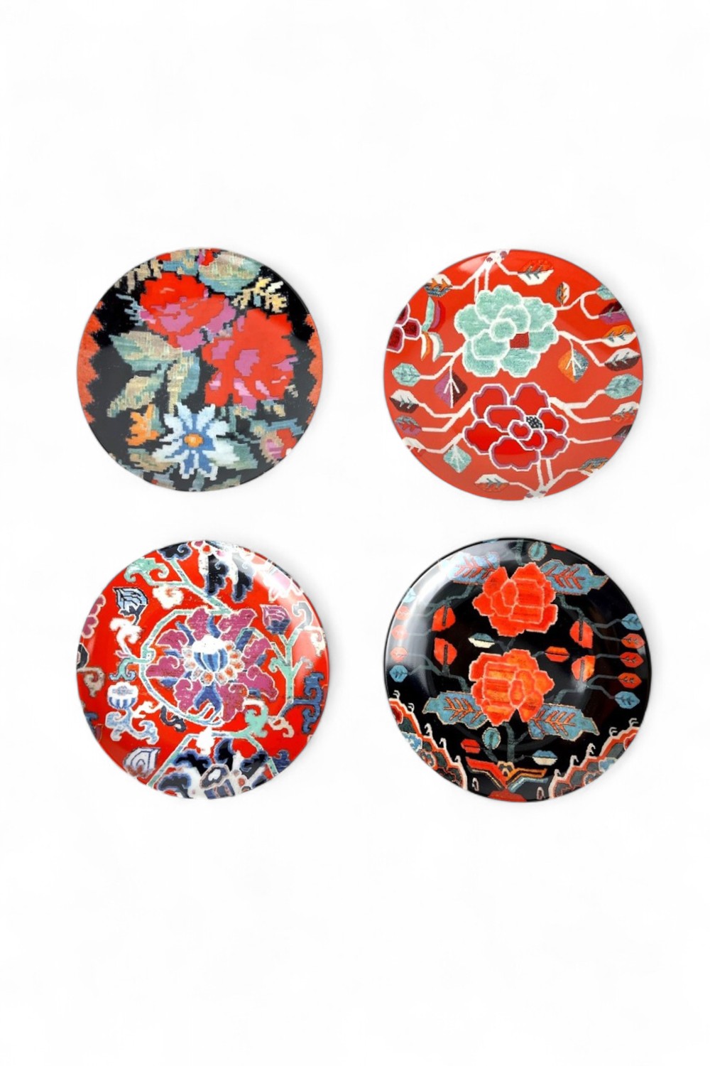 ANNA CHANDLER DESSERT PLATE SET FLOWER CARPET