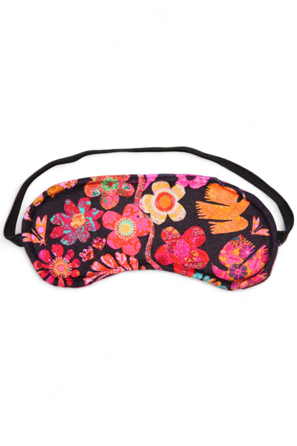 ANNA CHANDLER VELVET EYE MASK FLORABEL BLACK