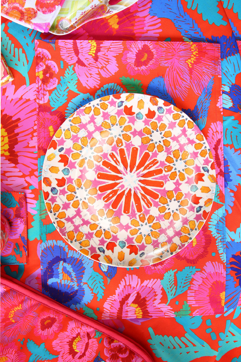 ANNA CHANDLER DINNER PLATE SET MOROCCAN MOSAIC MIXED