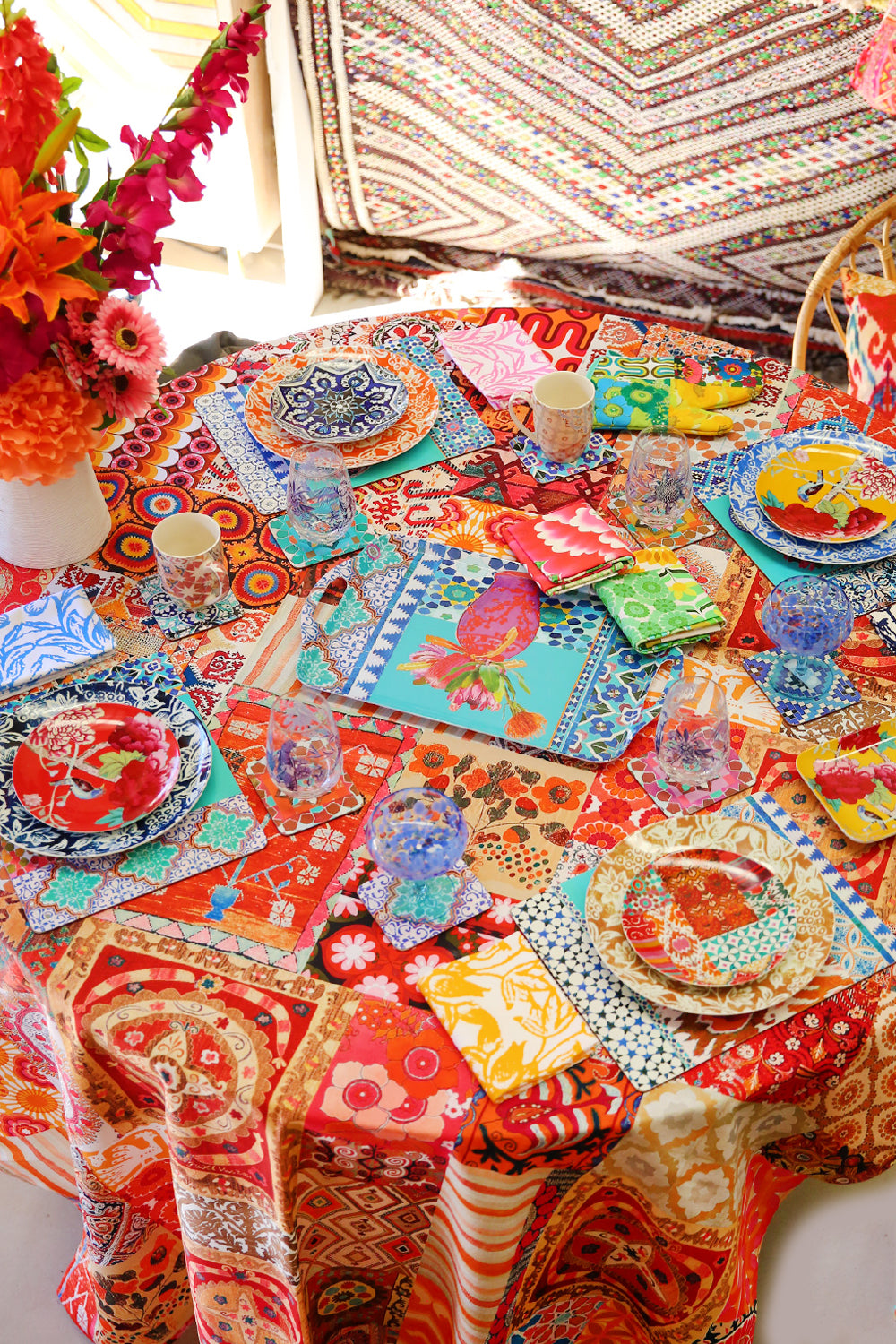 ANNA CHANDLER DESSERT PLATE SET WILDFLOWER