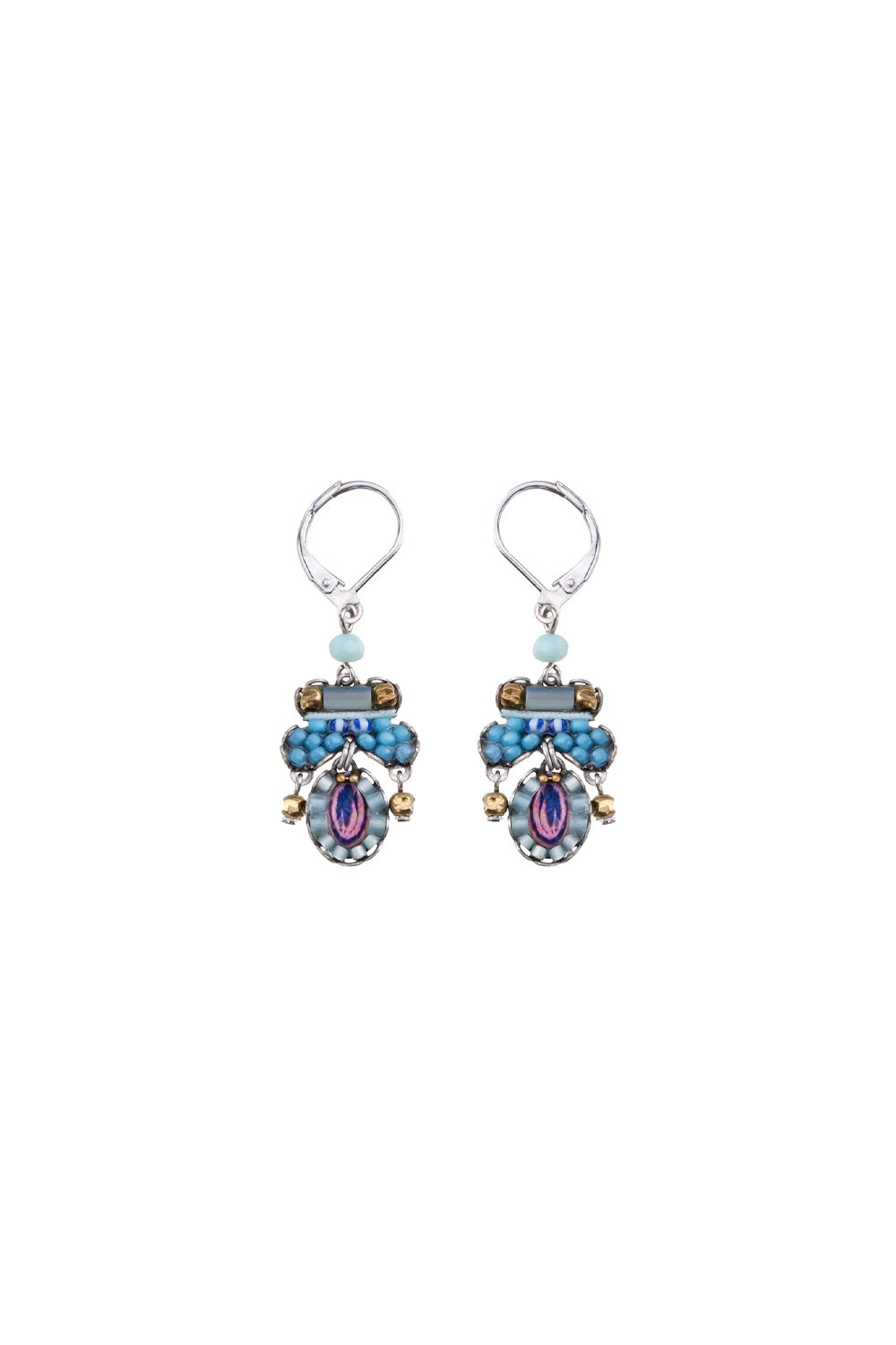 Ayala Bar Dangling Earrings Blue Bird Set Peacock