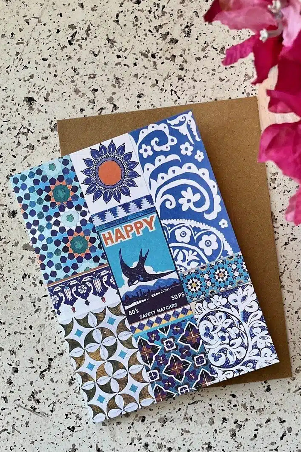 Anna Chandler Card Happy Blue