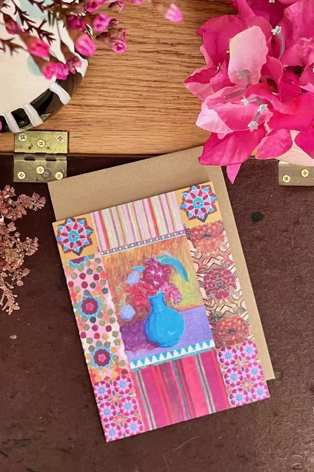 Anna Chandler Card Turquoise Vase