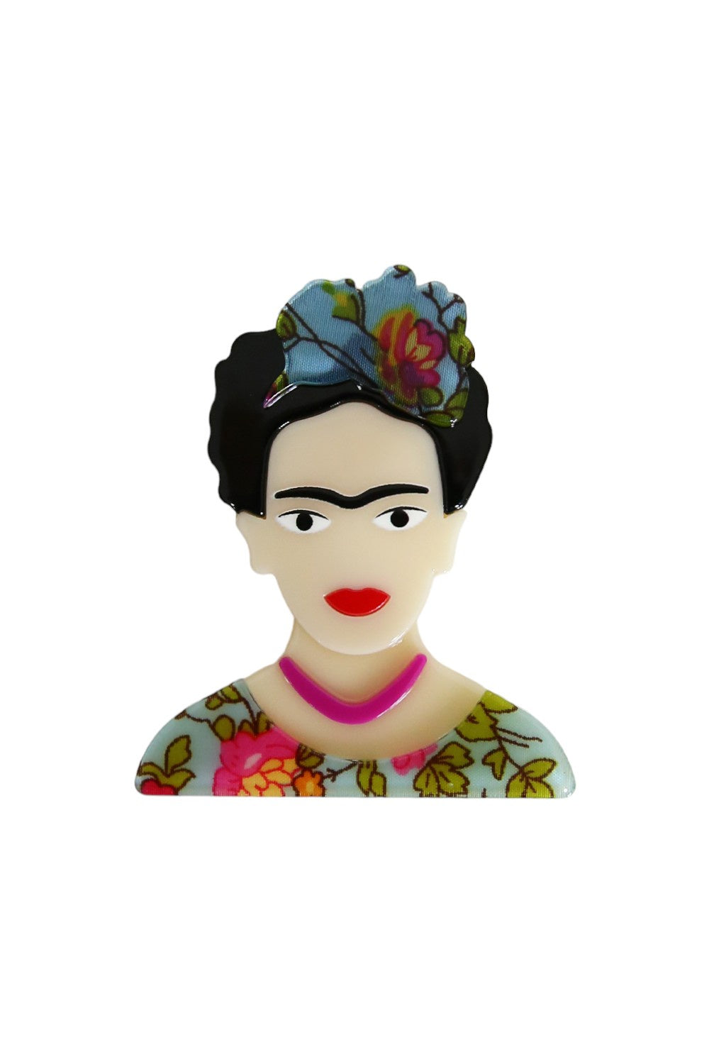 FRIDA BLUE FLORAL BROOCH