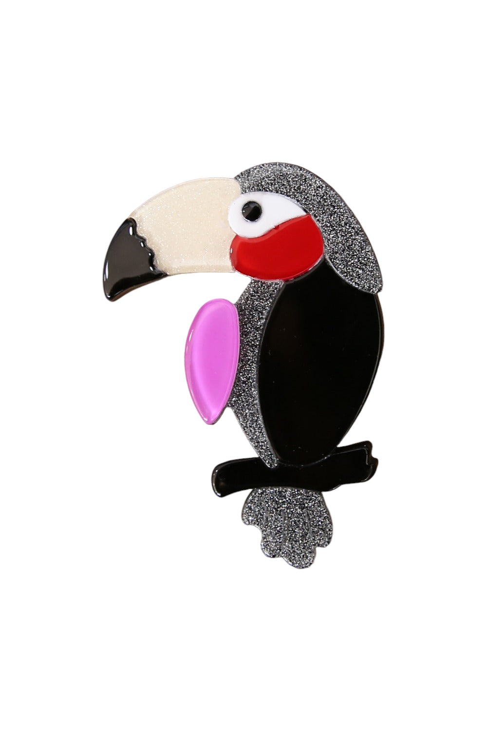 TOUCAN BLACK BROOCH