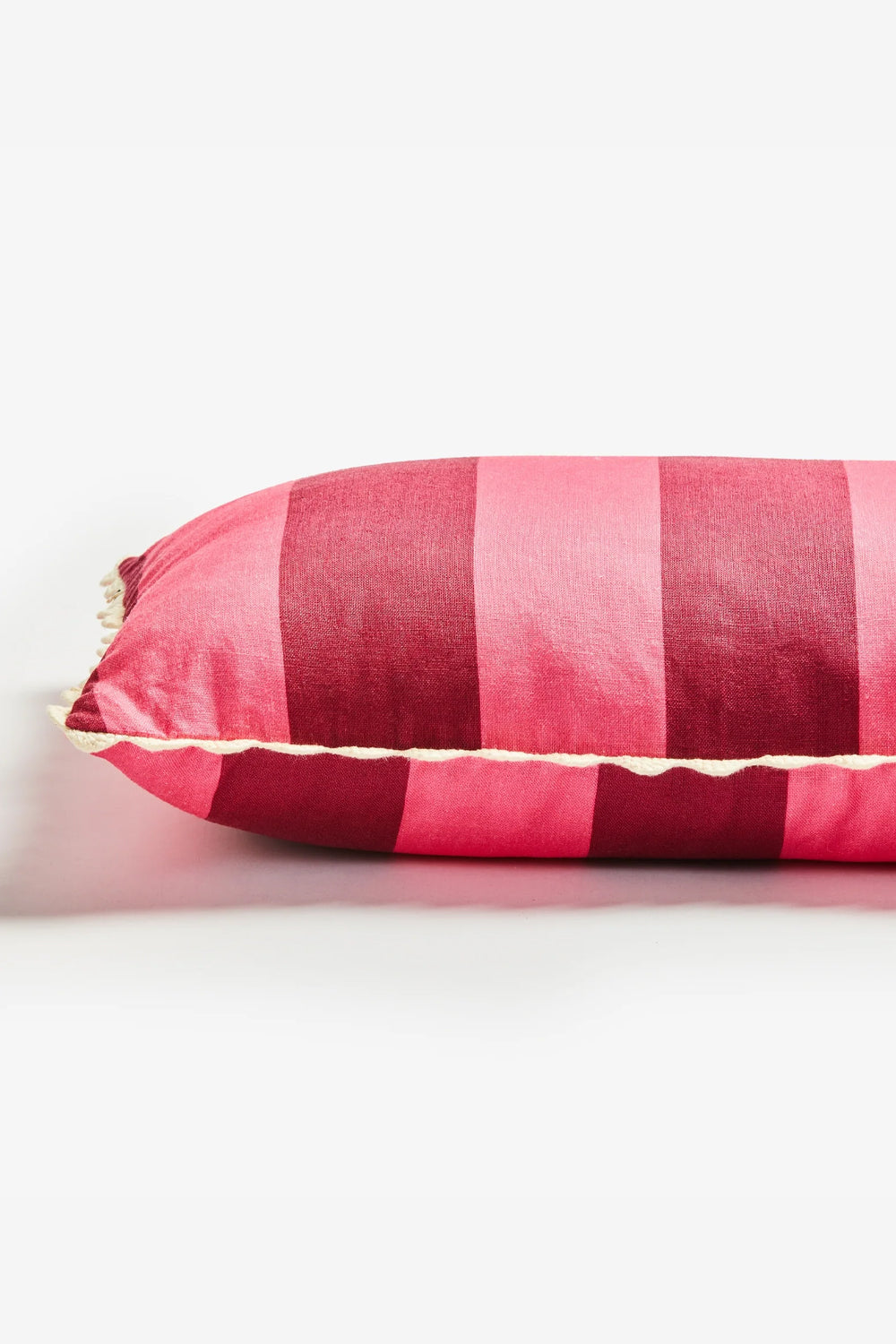 BONNIE AND NEIL BIG STRIPE CERISE CUSHION 60CM X 40CM