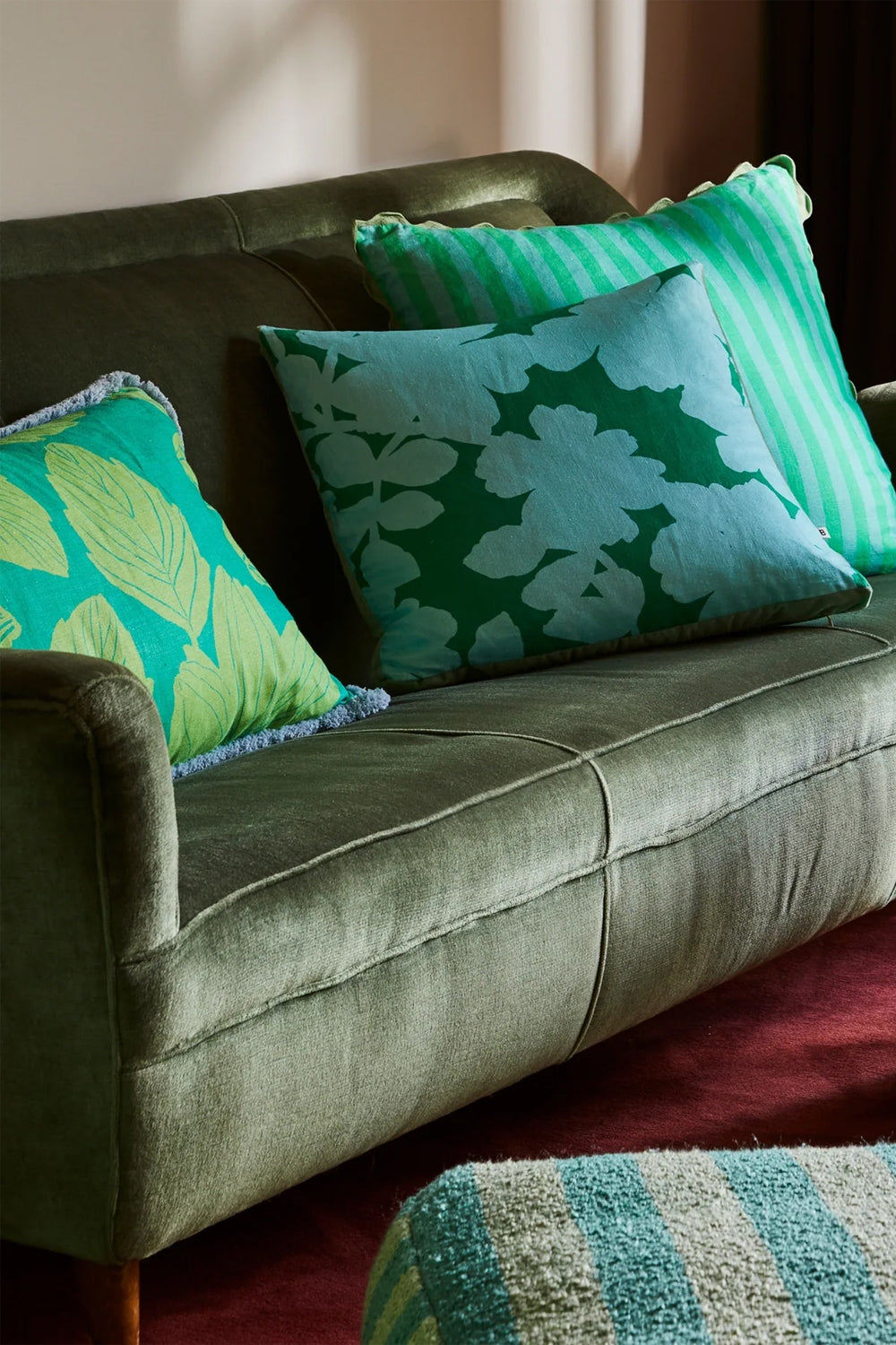 BONNIE AND NEIL MARGOT JADE CUSHION 75CM X 45CM