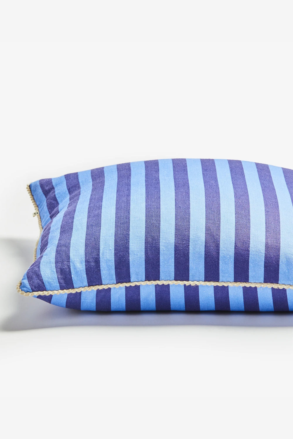 BONNIE AND NEIL THIN STRIPE BLUE CUSHION 50CM