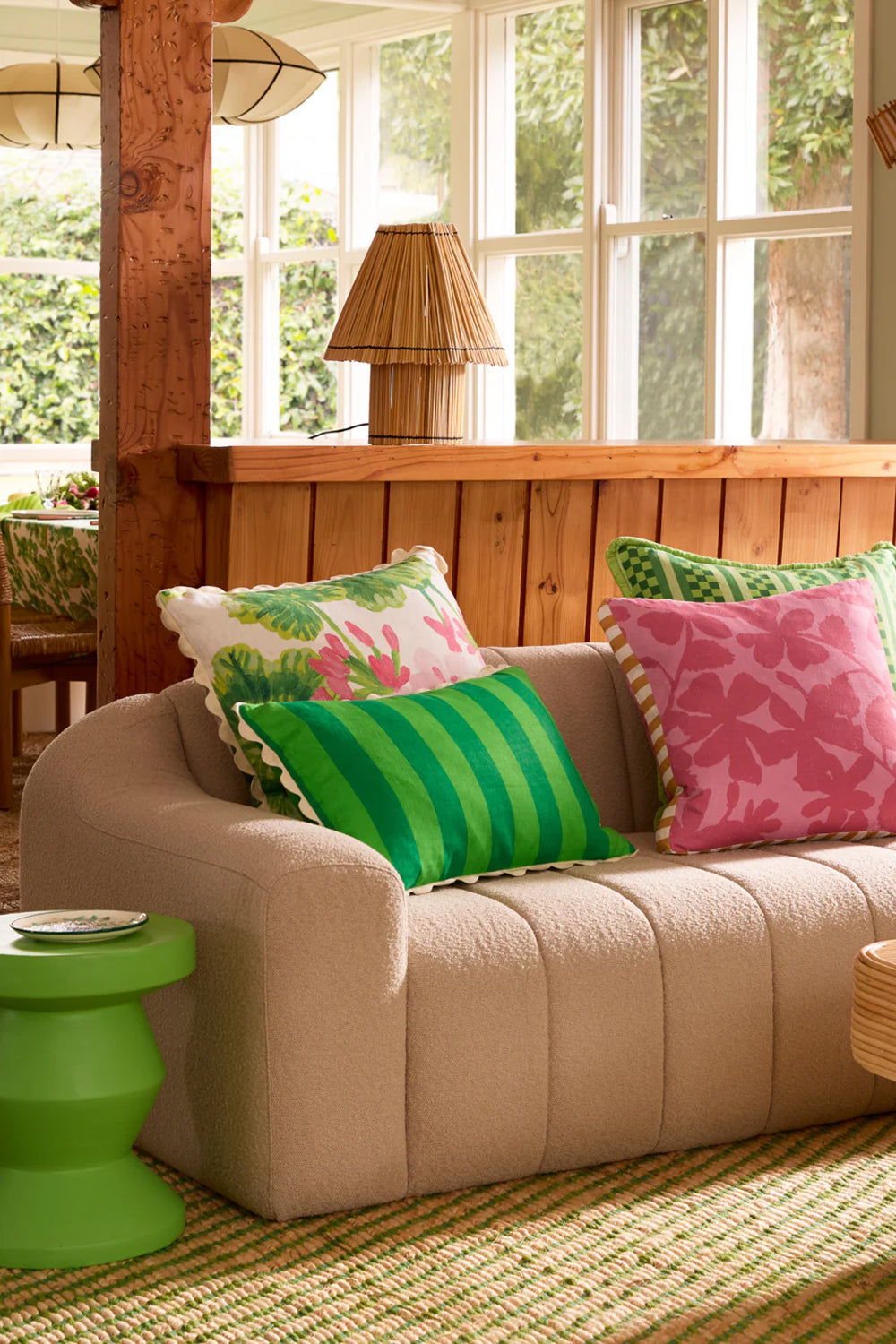 Bonnie and Neil Geranium Multi 60cm Cushion