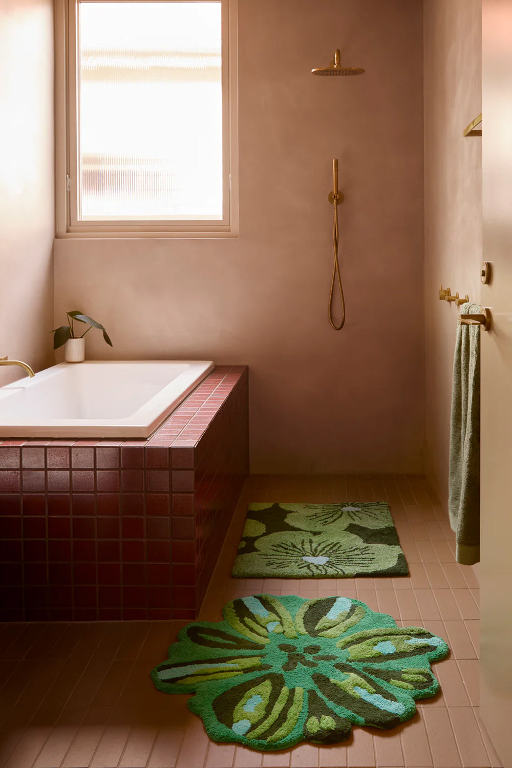 Bonnie and Neil Jardin Green bath Mat