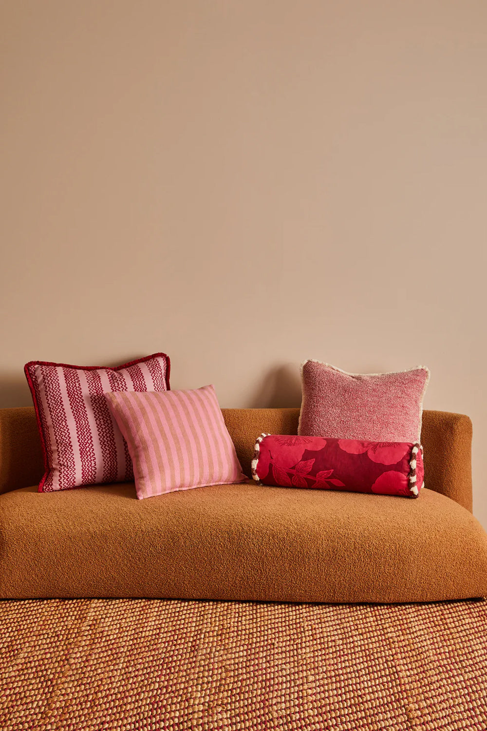 Bonnie and Neil Mini Wave Pink 60cm Cushion