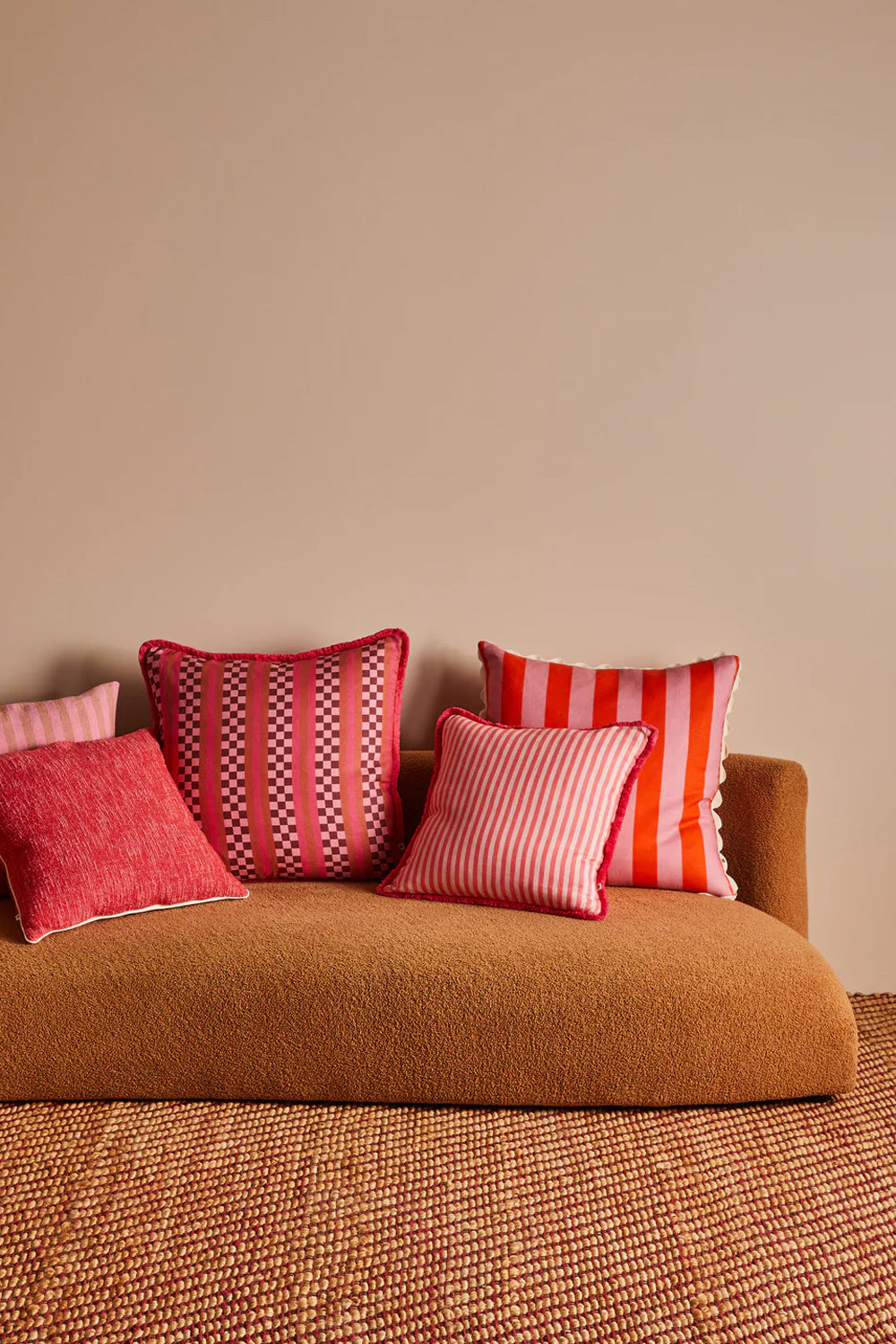 Bonnie and Neil Marco Tile Pink 60cm Cushion
