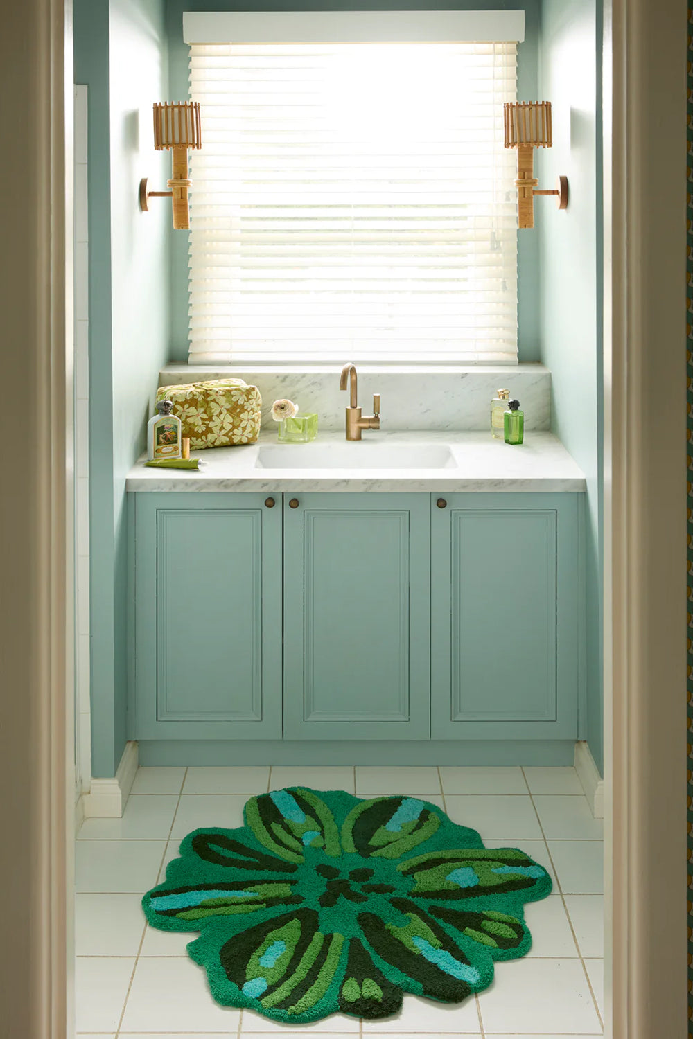 Bonnie and Neil Meadow Green Bath Mat