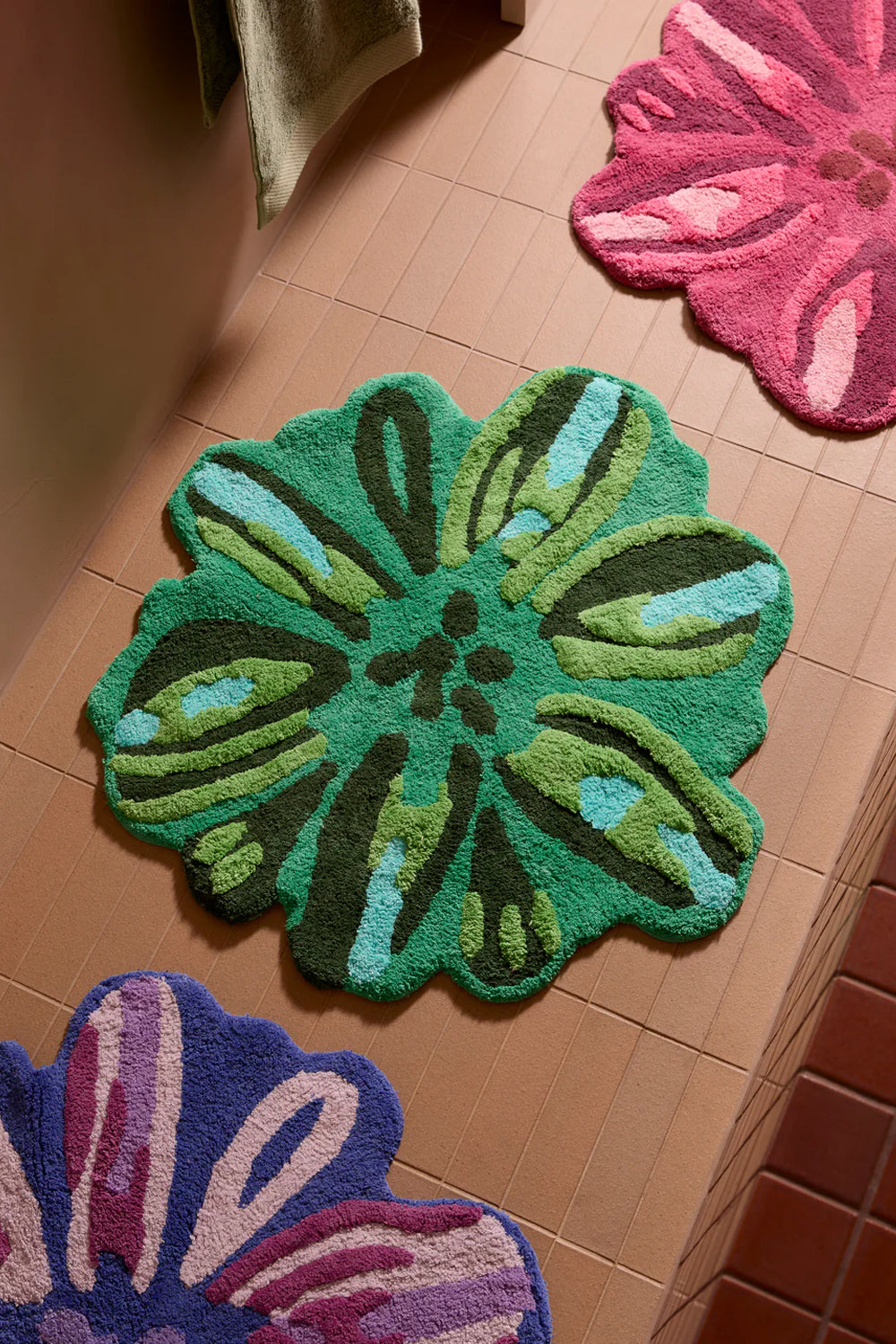 Bonnie and Neil Meadow Green Bath Mat