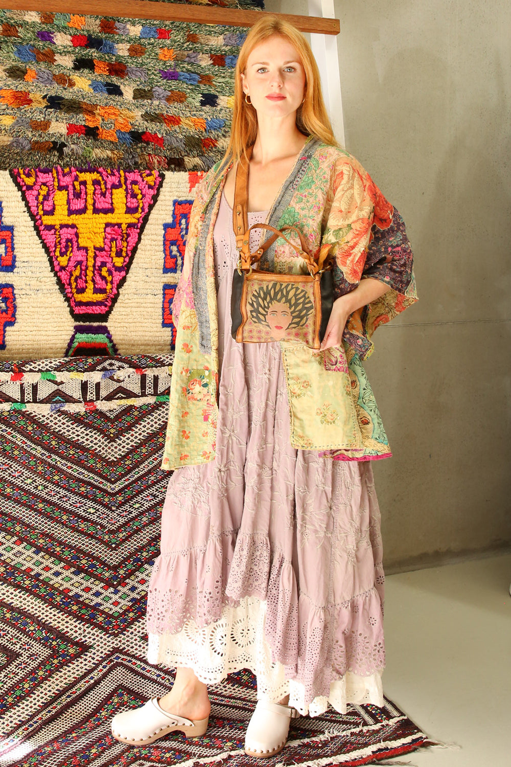 CATERINA LUCCHI ANNA DONNE FIORITE LEATHER BAG