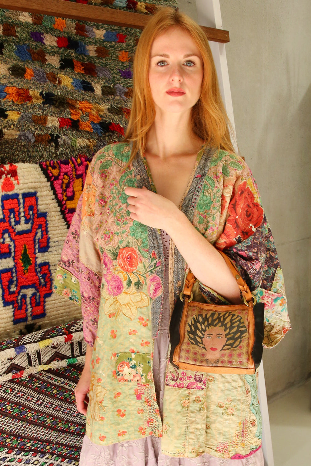 CATERINA LUCCHI ANNA DONNE FIORITE LEATHER BAG