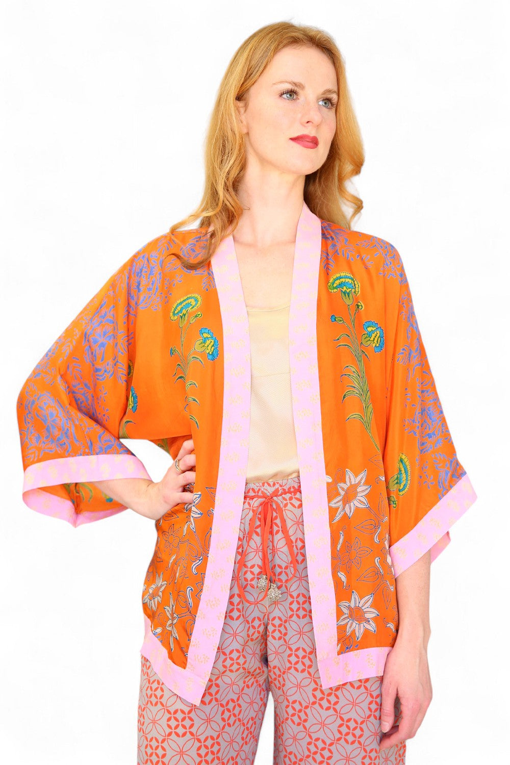 Anupamaa Silk Kimono Orange
