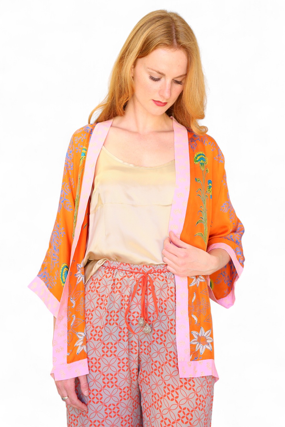 Anupamaa Silk Kimono Orange