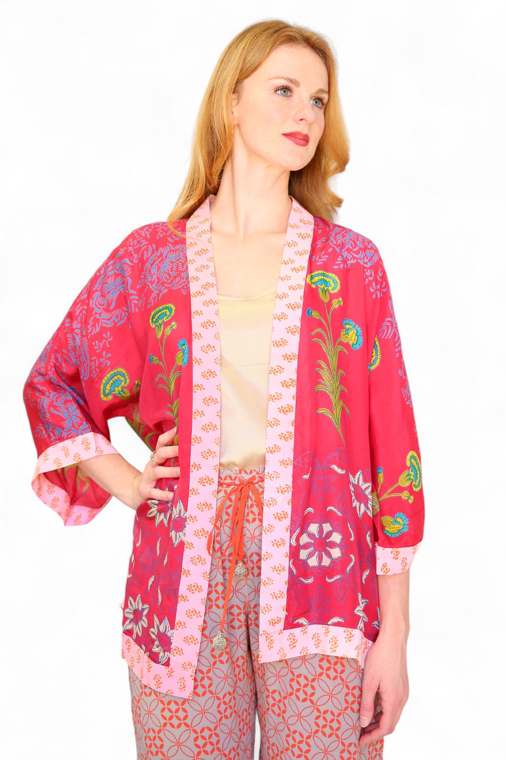 Duet Silk Ivan Pheonix Pant Fire Red