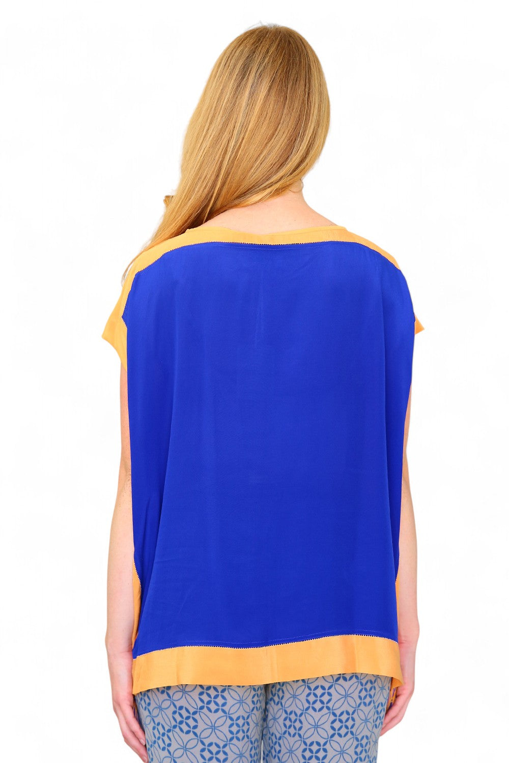 Duet Silk Farrah Moon Top Tangerine
