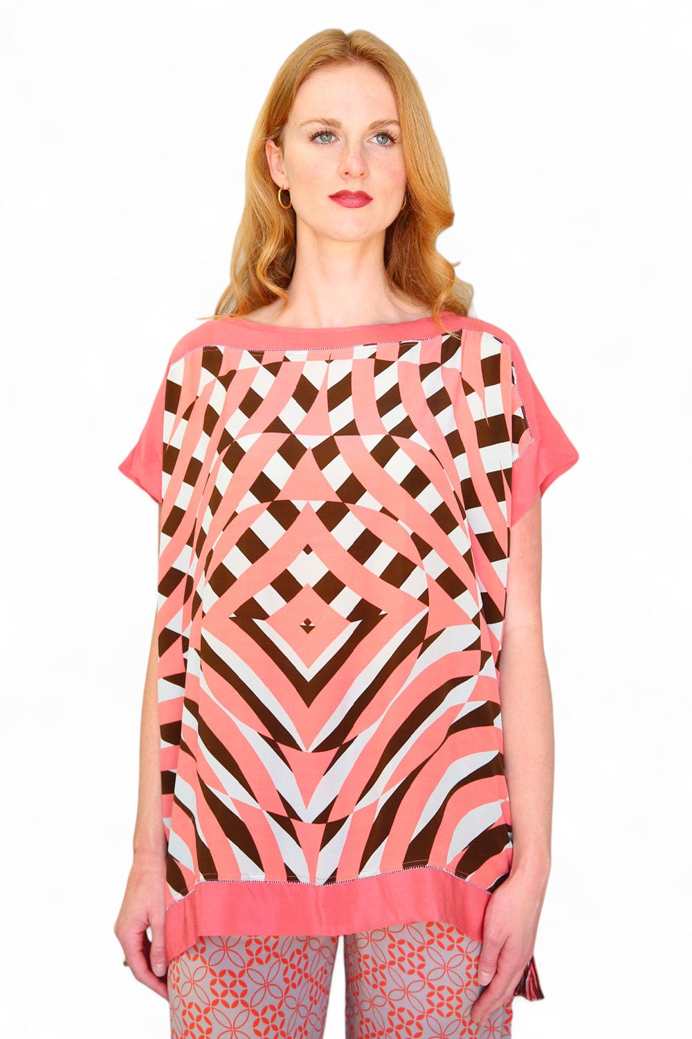 Duet Silk Farrah Moon Top Peach