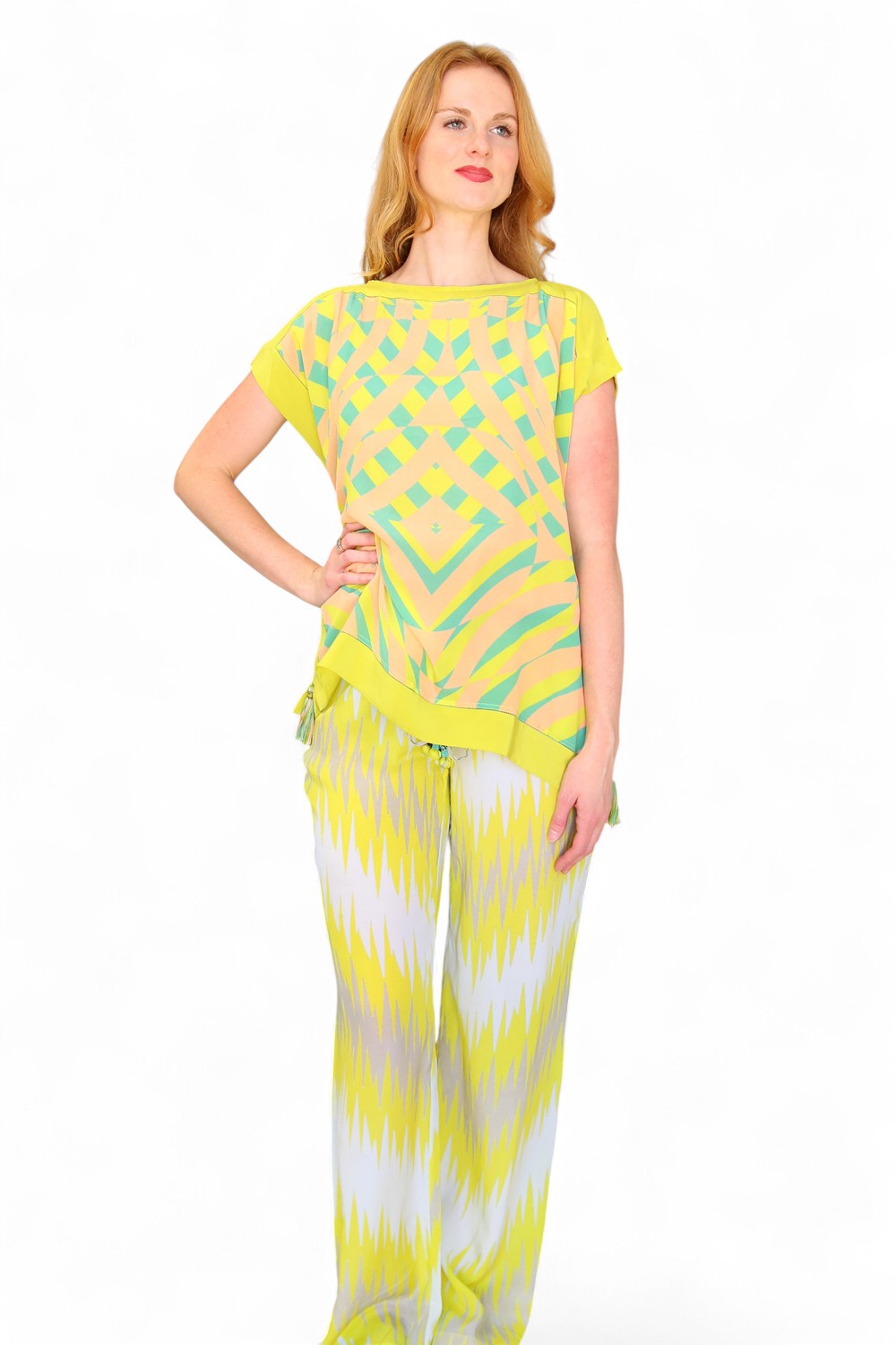 Duet Silk Pant Pop Citron