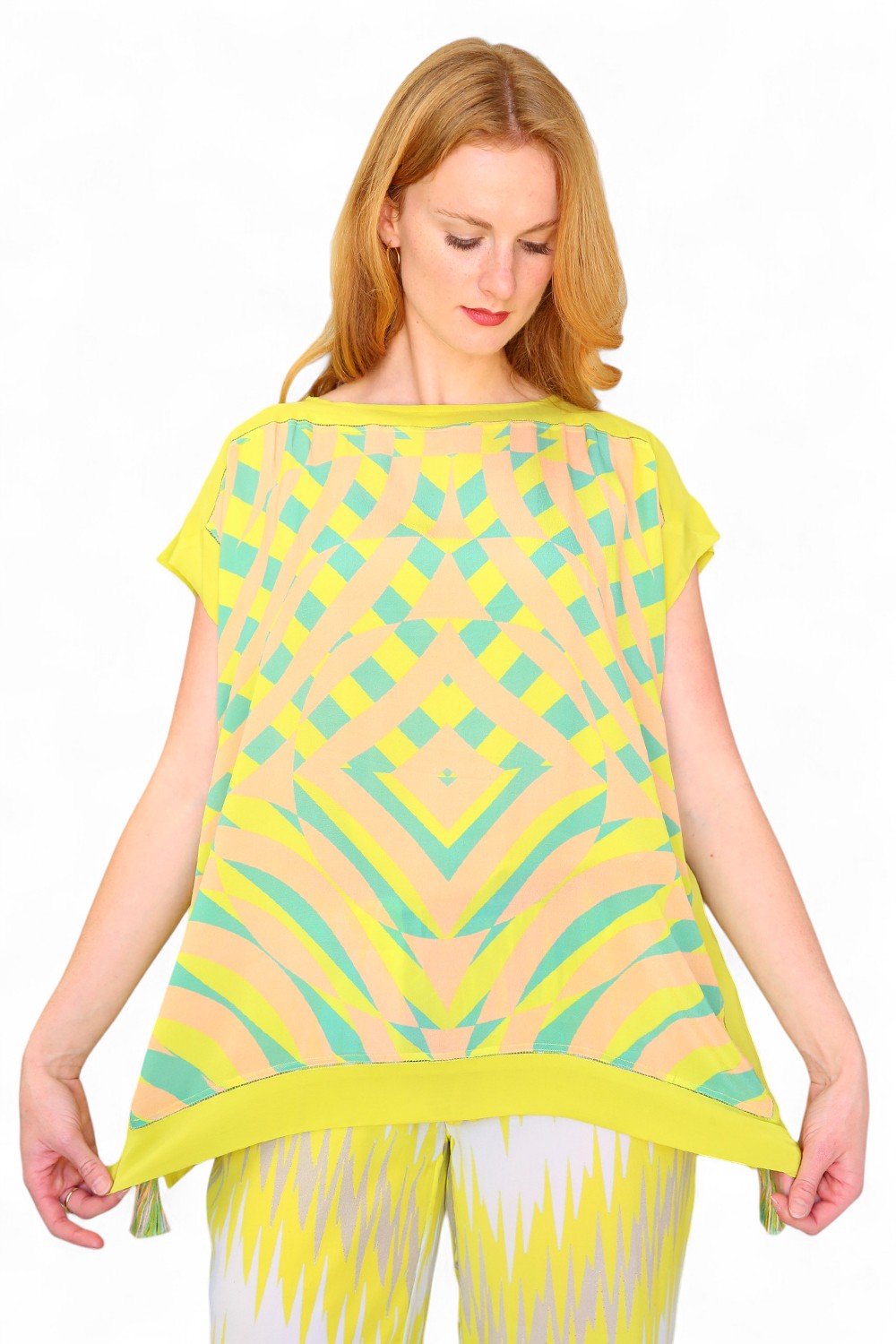 Duet Silk Farrah Moon Top Citron