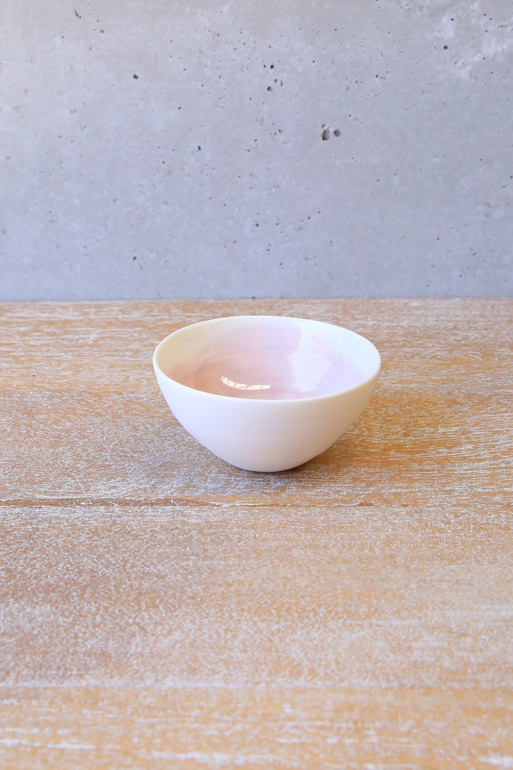 Italian Porcelain Condiment Serving Bowl Pink