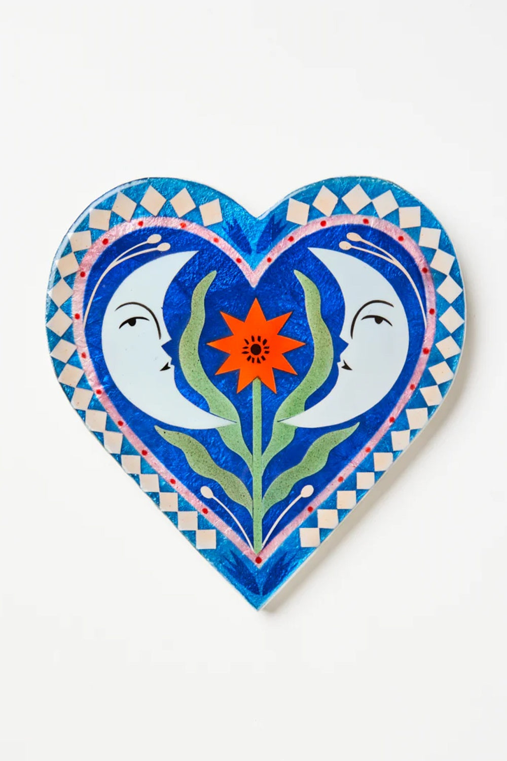 Jones & Co Fable Moon Blue Heart Wall Art