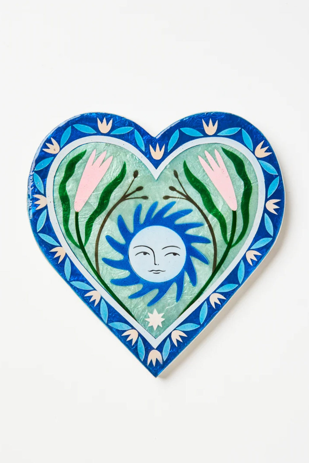 Jones & Co Fable Sun Blue Heart Wall Tile