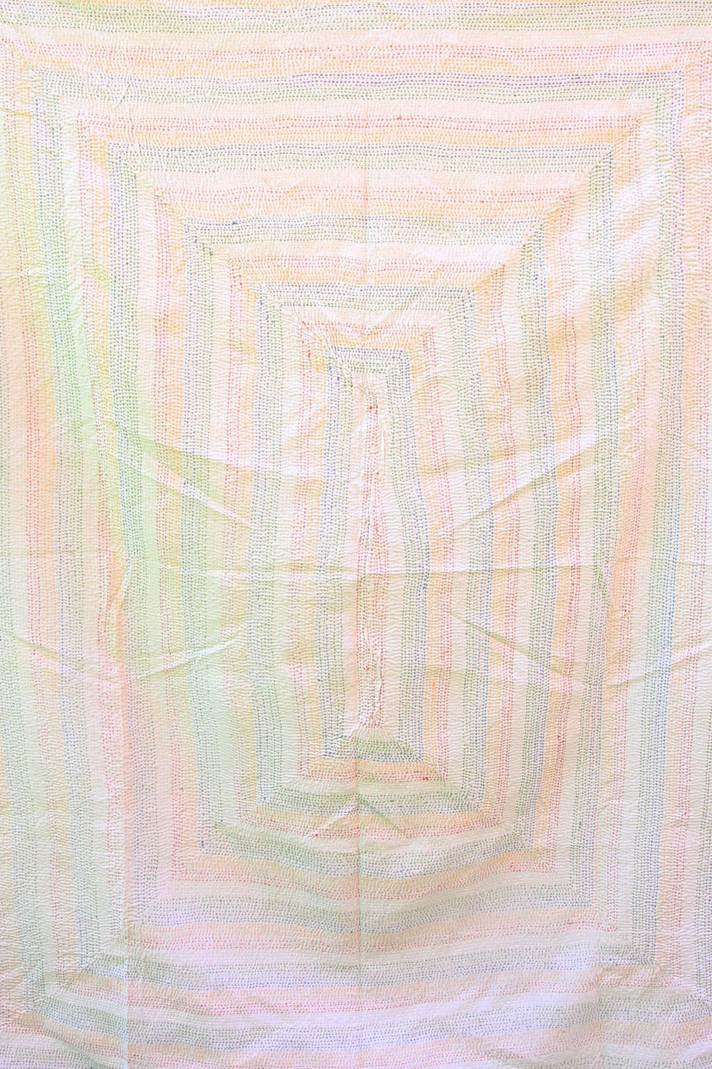 Kantha Quilt Blue and Orange