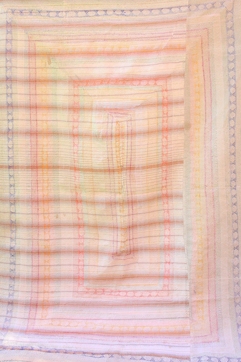 Kantha Quilt Red and Blue