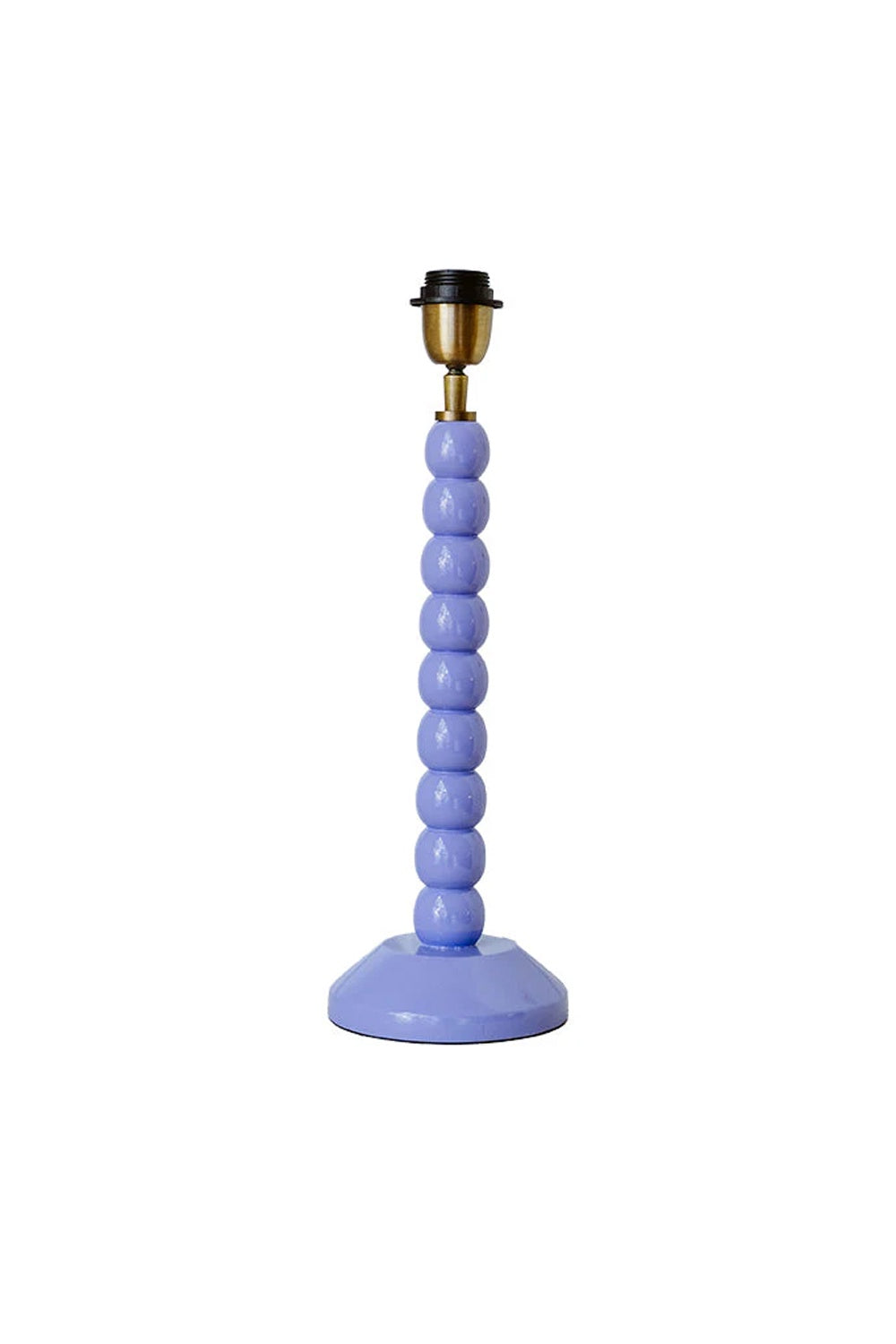 BALL LAMP BASE LAVENDER TIMBER
