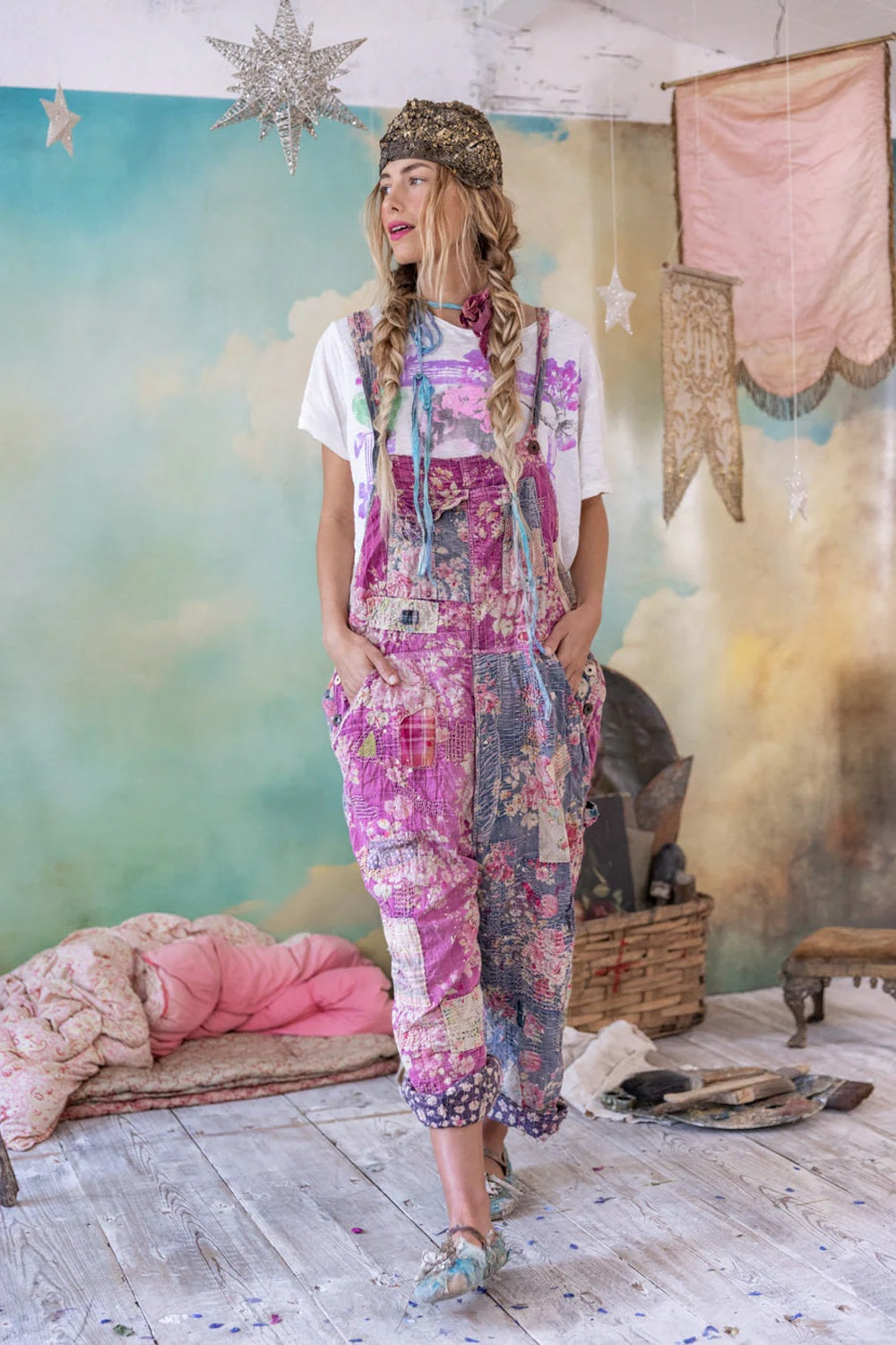 **Pre-Order** Magnolia Pearl Piecewise Love Overalls 151 Dear Texas