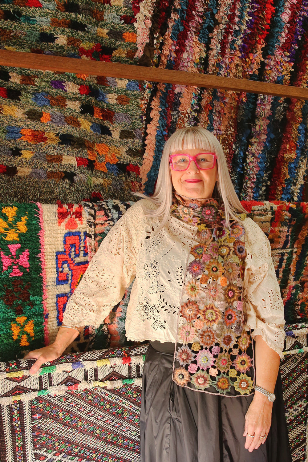 Sophie Digard Mariette Minus Large Crochet Scarf