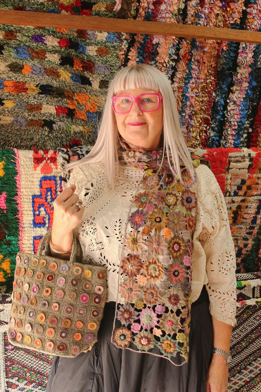 Sophie Digard Mariette Minus Large Crochet Scarf