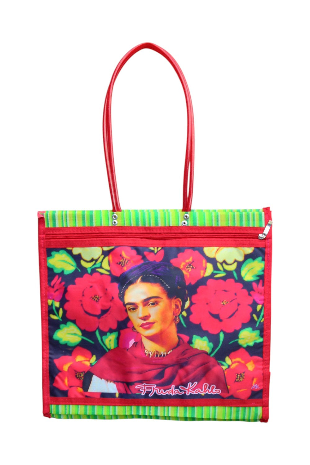 Mexican Mesh Mercado Frida Bag Red