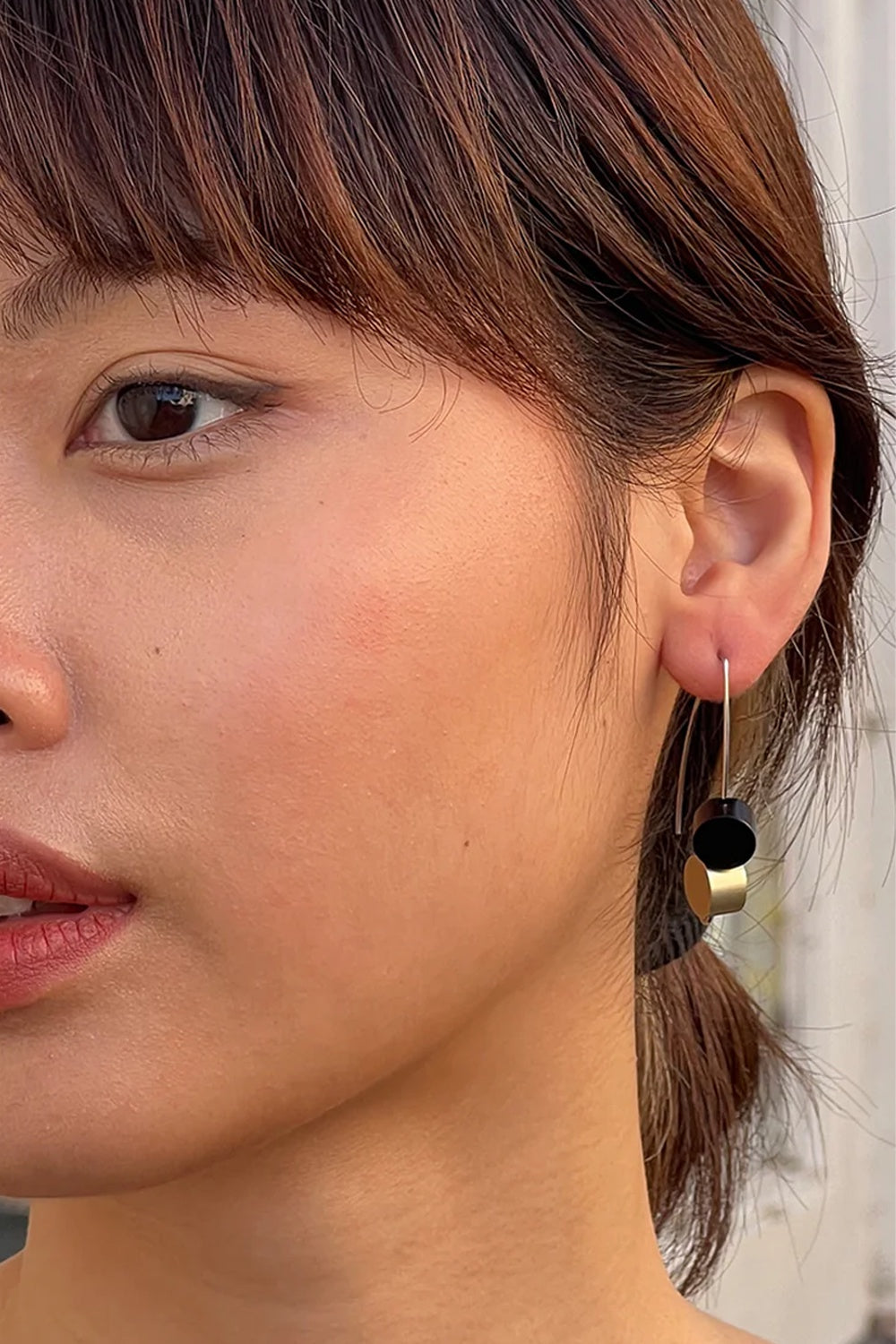 MONICA KREXA BOTOES EARRINGS BLACK GOLD