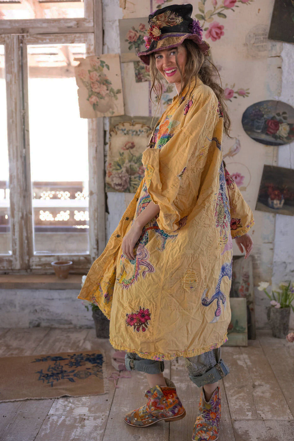 MAGNOLIA PEARL DRAGON ROMANI KIMONO JACKET 1163 SEFI