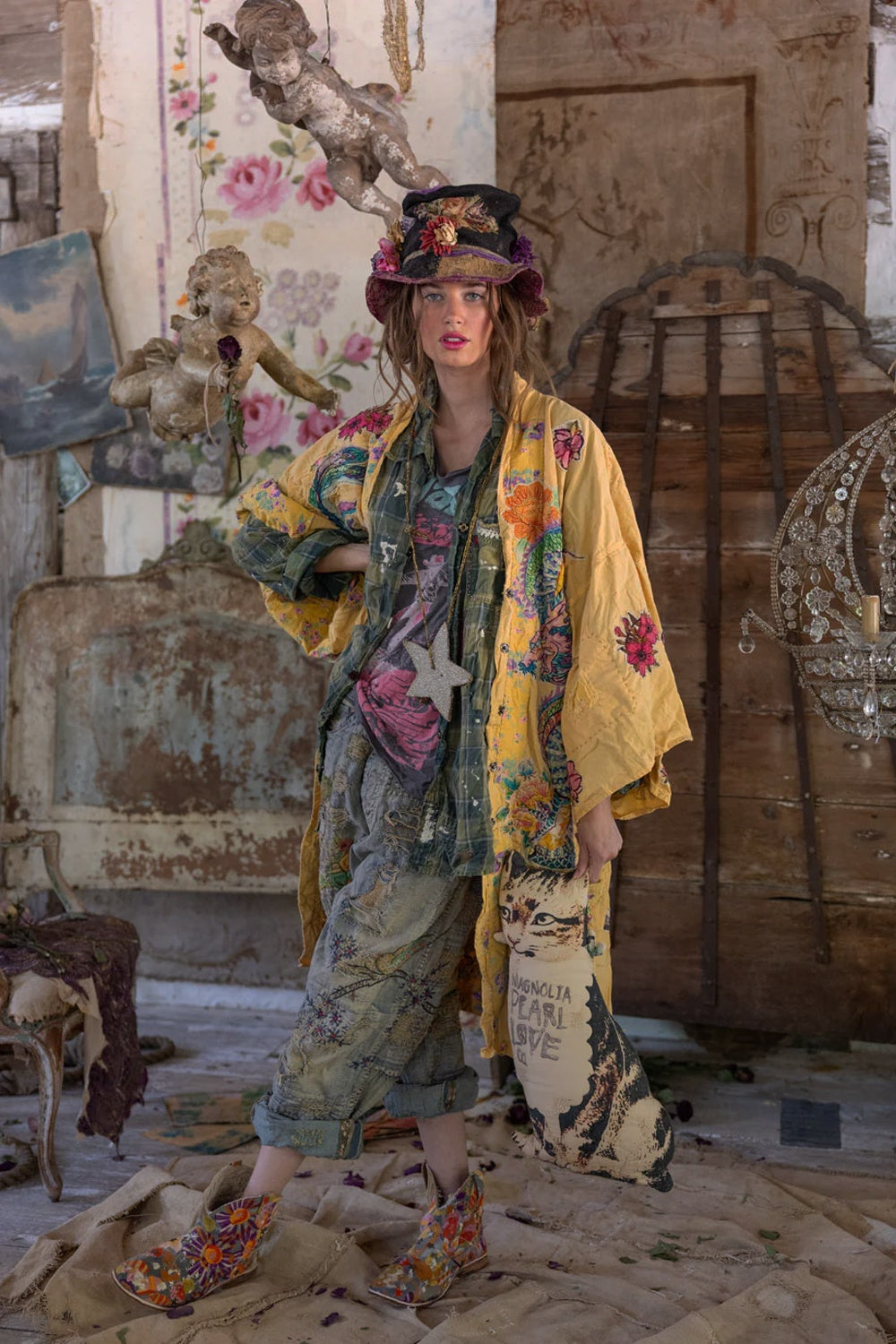 MAGNOLIA PEARL DRAGON ROMANI KIMONO JACKET 1163 SEFI