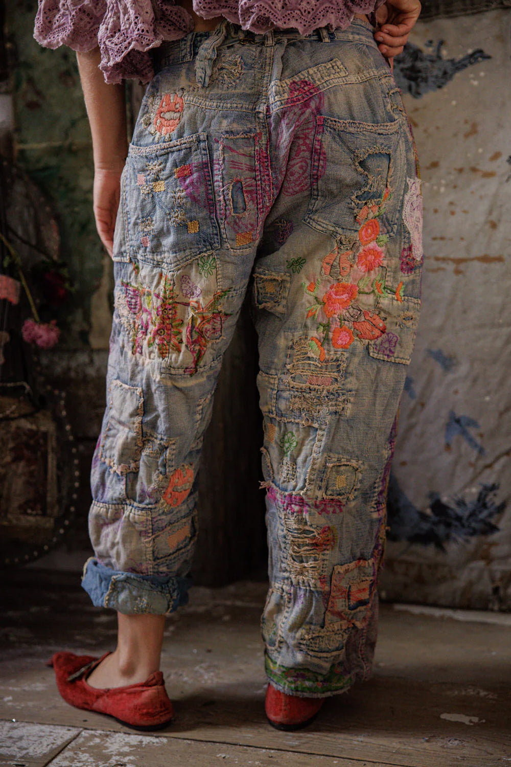 Magnolia Pearl Ladybug Musette Denims Pants 864 Washed Indigo