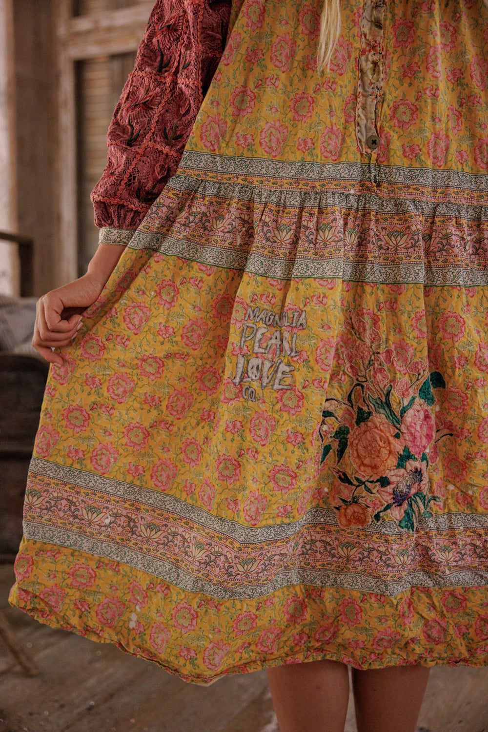 Magnolia Pearl Gutta Garden Dress 1429 Raspberry Patch