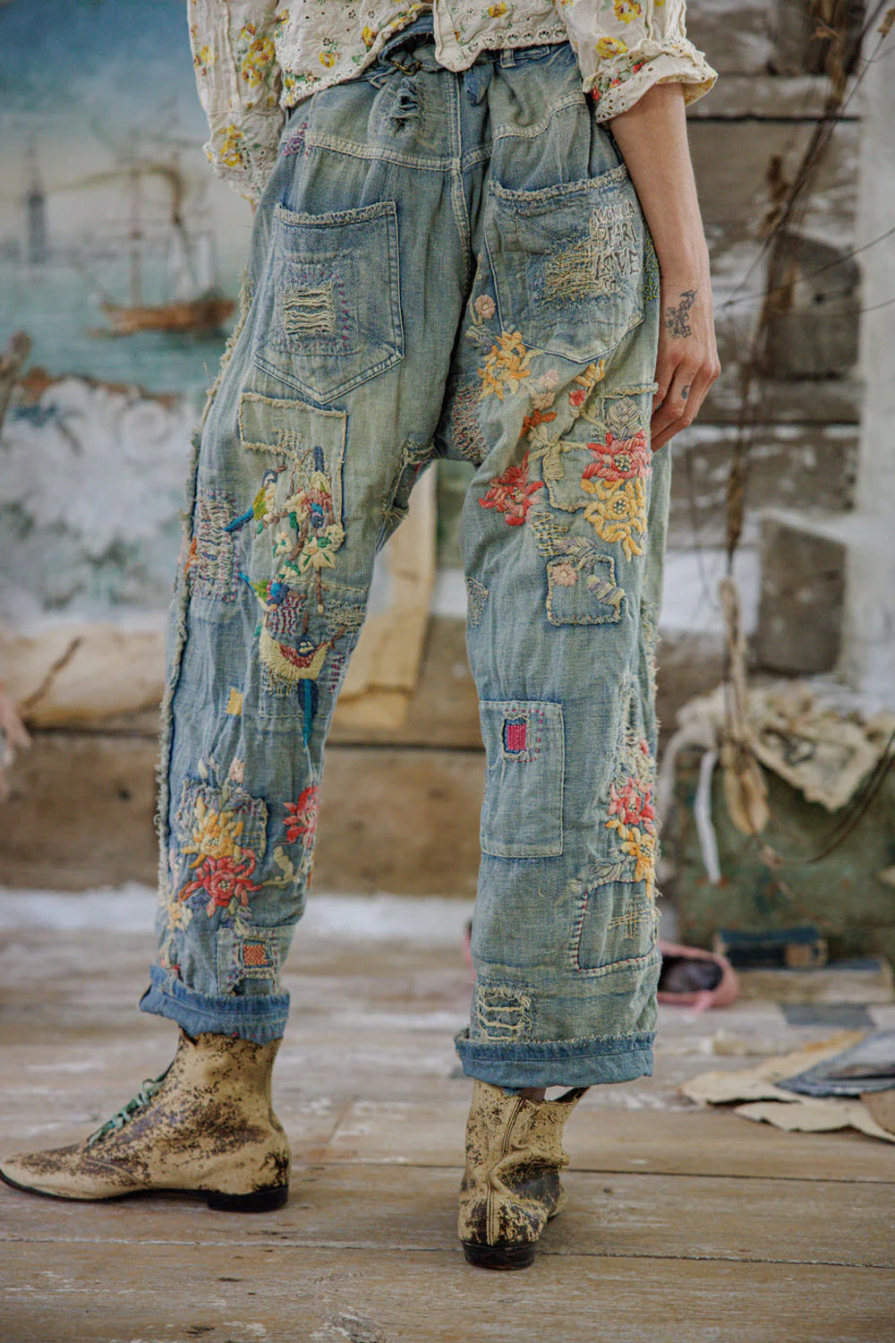 **Pre-Order** Magnolia Pearl Hummingbird Miner Denims Pants 907 Faded Indigo