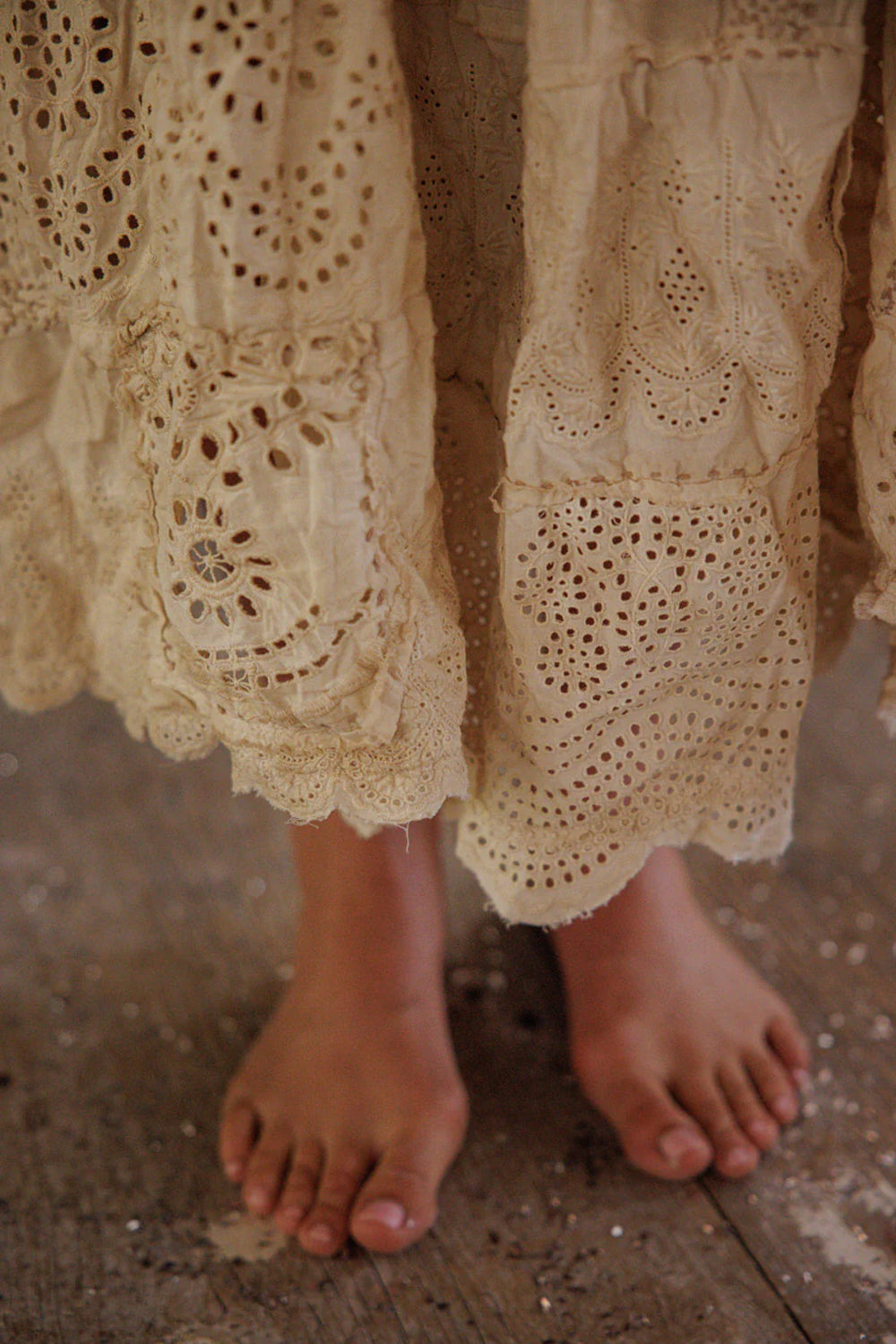 Magnolia Pearl Eyelet Patchwork Pissarro Skirt 2378 Swn