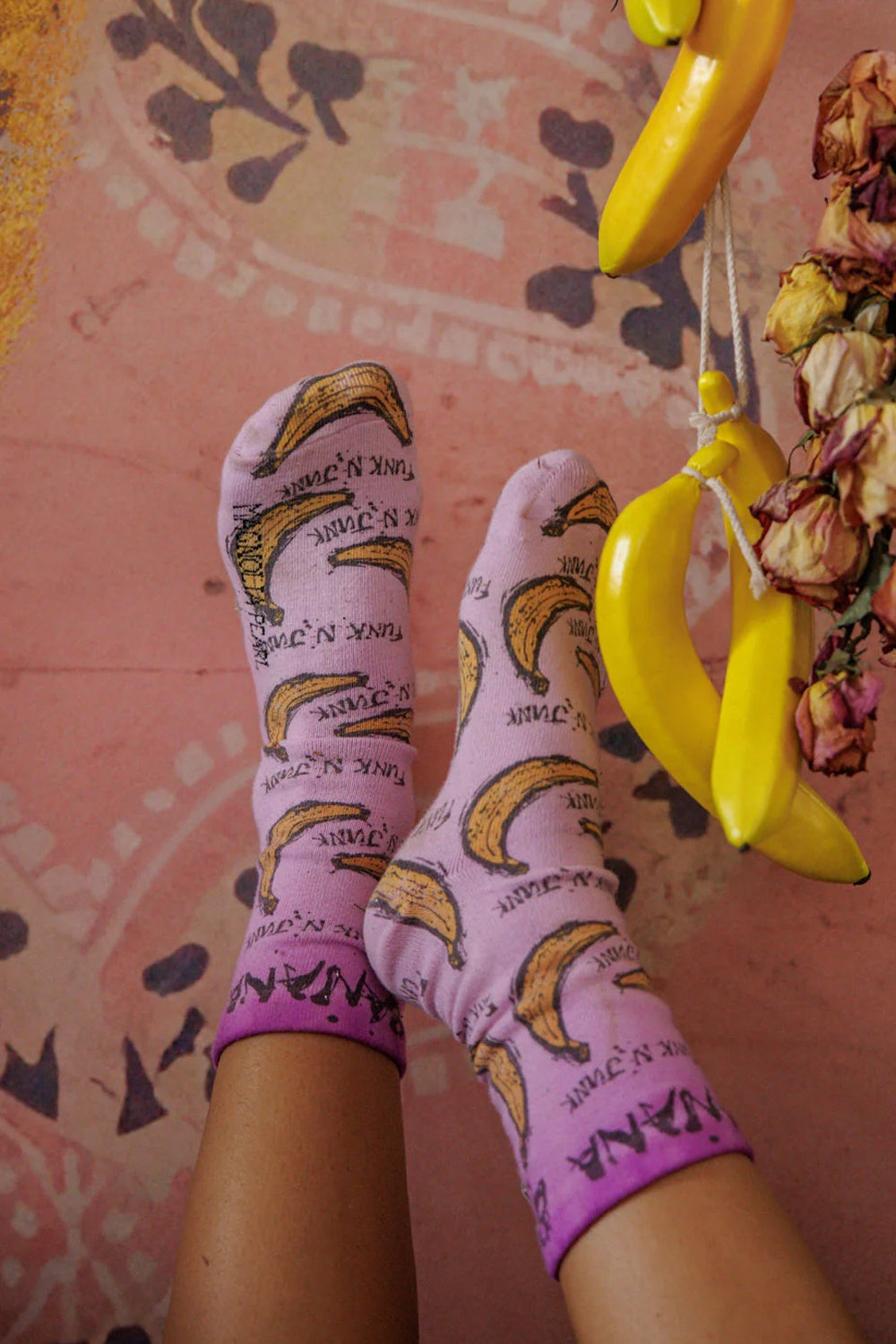 Magnolia Pearl Banana Funk N Junk MP Socks 187 Allium Dip Dye