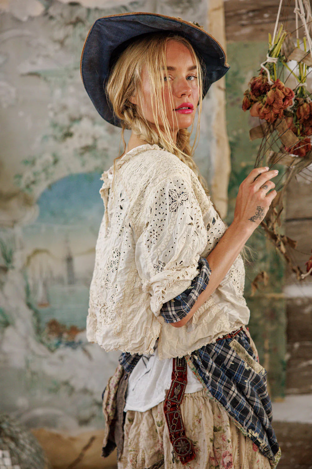 **Pre-Order** Magnolia Pearl Eyelet Adelise Blouse Top 2260 Antique White
